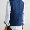 Logo-Embroidered Cable-Knit Cotton Vest - BK