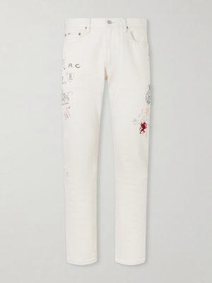 Straight-Leg Printed Cotton-Twill Trousers Straight-Leg Printed Cotton-Twill Trousers