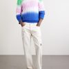 Straight-Leg Printed Cotton-Twill Trousers - OU Straight-Leg Printed Cotton-Twill Trousers - OU