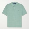 Logo-Embroidered Cotton and Linen-Blend Polo Shirt Logo-Embroidered Cotton and Linen-Blend Polo Shirt