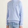 Logo-Embroidered Cotton-Piqué Half-Zip Sweater - FR Logo-Embroidered Cotton-Piqué Half-Zip Sweater - FR