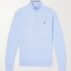 Logo-Embroidered Cotton-Piqué Half-Zip Sweater Logo-Embroidered Cotton-Piqué Half-Zip Sweater
