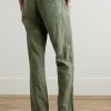 Straight-Leg Linen and Cotton-Blend Trousers - BK Straight-Leg Linen and Cotton-Blend Trousers - BK