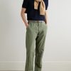 Straight-Leg Linen and Cotton-Blend Trousers - OU Straight-Leg Linen and Cotton-Blend Trousers - OU