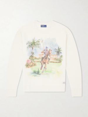 Logo-Appliquéd Printed Cashmere Sweater Logo-Appliquéd Printed Cashmere Sweater