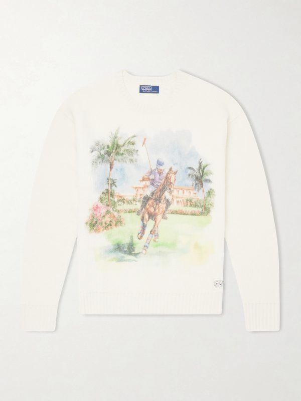 Logo-Appliquéd Printed Cashmere Sweater Logo-Appliquéd Printed Cashmere Sweater