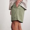 Straight-Leg Cotton-Blend Seersucker Drawstring Shorts - E1