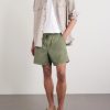 Straight-Leg Cotton-Blend Seersucker Drawstring Shorts - OU