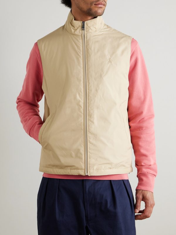 Logo-Embroidered Padded Recycled Shell Gilet - FR