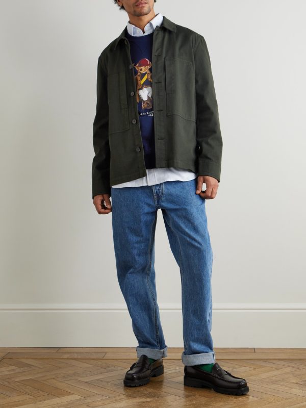 Printed Cotton-Blend Jersey Sweatshirt - OU