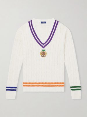 Logo-Embroidered Cotton Sweater