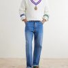 Logo-Embroidered Cotton Sweater - OU Logo-Embroidered Cotton Sweater - OU