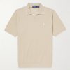 Open-Collar Logo-Embroidered Cotton-Blend Piqué Polo Shirt Open-Collar Logo-Embroidered Cotton-Blend Piqué Polo Shirt