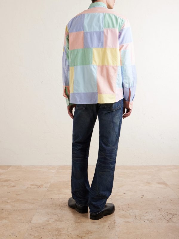 Patchwork Cotton Shirt - BK Patchwork Cotton Shirt - BK