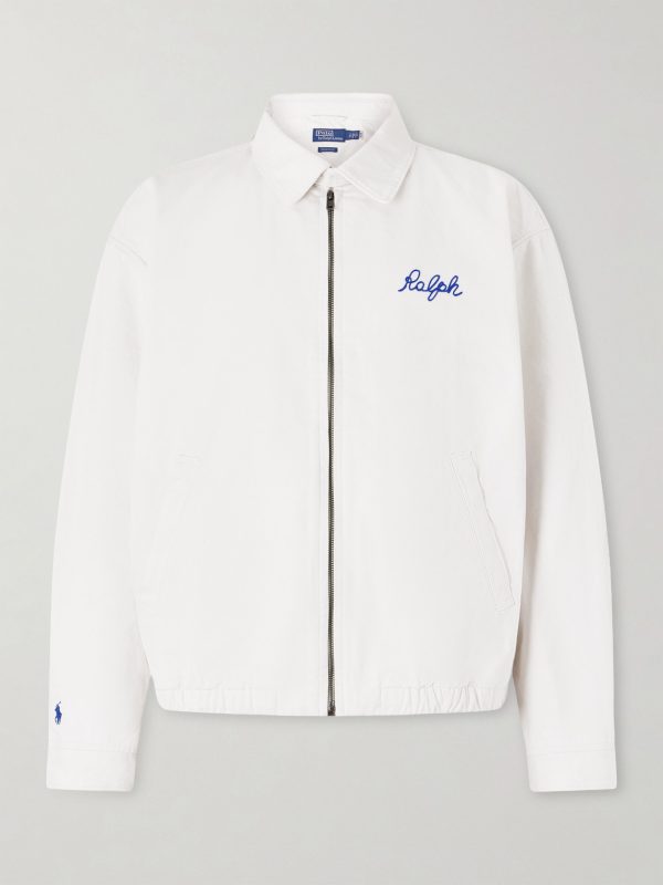 Logo-Embroidered Cotton-Twill Blouson Jacket Logo-Embroidered Cotton-Twill Blouson Jacket
