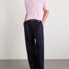Cotton and Linen-Blend Piqué Polo Shirt - OU