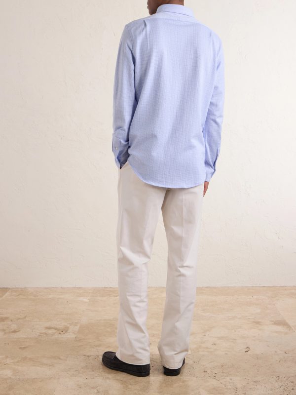 Logo-Embroidered Houndstooth Cotton-Jersey Shirt - BK Logo-Embroidered Houndstooth Cotton-Jersey Shirt - BK