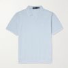 Open-Collar Logo-Embroidered Cotton-Piqué Polo Shirt Open-Collar Logo-Embroidered Cotton-Piqué Polo Shirt