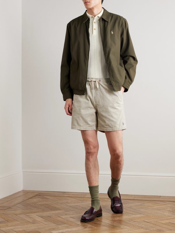 Cable-Knit Cotton Polo Shirt - OU Cable-Knit Cotton Polo Shirt - OU