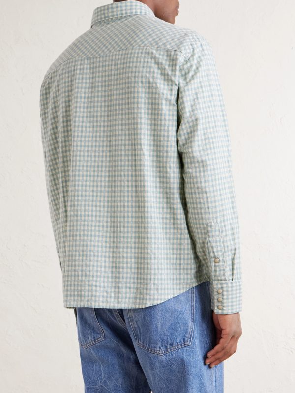 Gingham Cotton-Flannel Shirt - BK Gingham Cotton-Flannel Shirt - BK