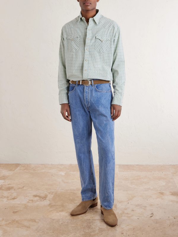 Gingham Cotton-Flannel Shirt - OU Gingham Cotton-Flannel Shirt - OU