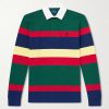 Logo-Embroidered Striped Cotton-Jersey Rugby Shirt