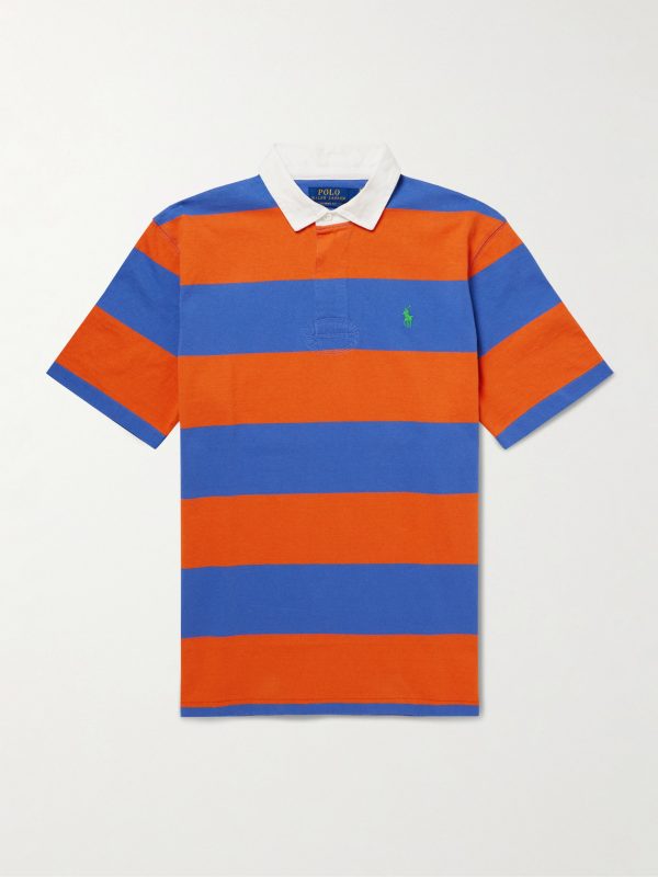 Striped Cotton-Jersey Polo Shirt