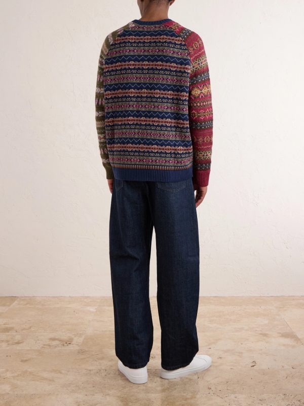 Fair Isle Linen, Cotton and Silk-Blend Sweater - BK Fair Isle Linen, Cotton and Silk-Blend Sweater - BK