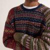 Fair Isle Linen, Cotton and Silk-Blend Sweater - CU Fair Isle Linen, Cotton and Silk-Blend Sweater - CU