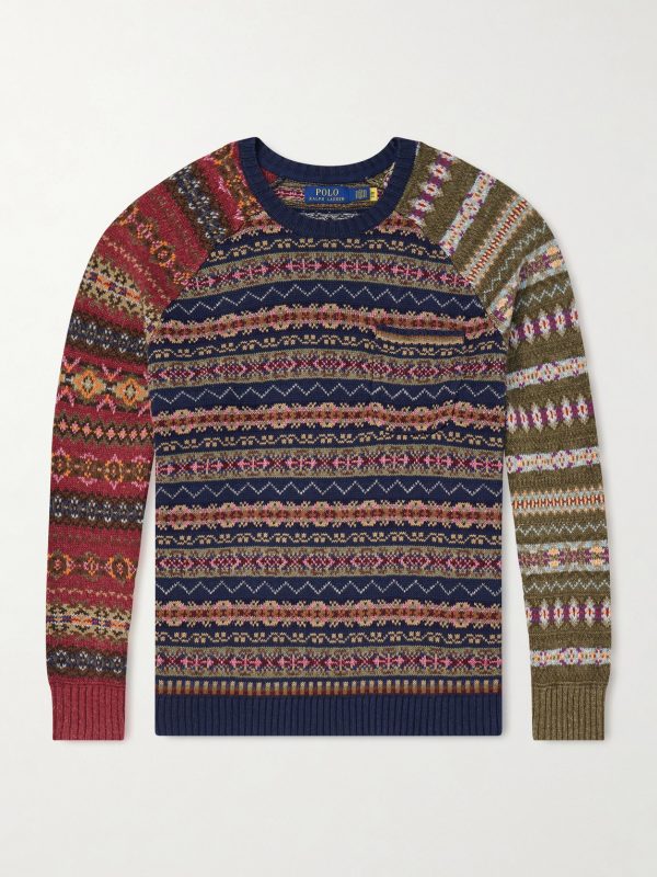 Fair Isle Linen, Cotton and Silk-Blend Sweater Fair Isle Linen, Cotton and Silk-Blend Sweater