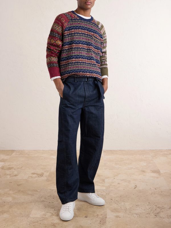 Fair Isle Linen, Cotton and Silk-Blend Sweater - OU Fair Isle Linen, Cotton and Silk-Blend Sweater - OU