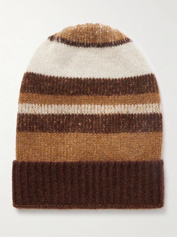 Striped Cashmere Beanie