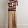 Striped Cashmere Polo Shirt - OU Striped Cashmere Polo Shirt - OU