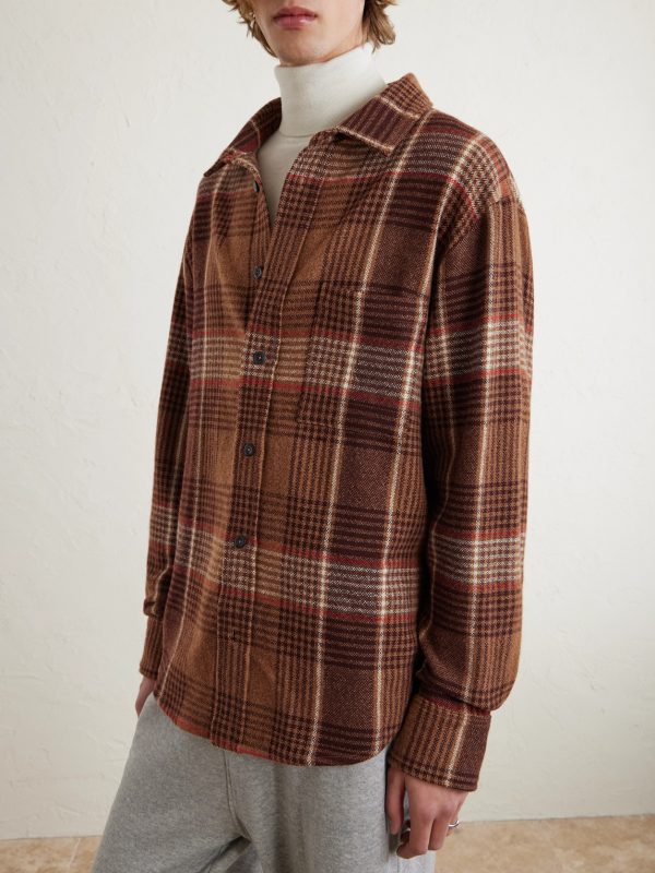 Checked Cashmere Shirt - FR Checked Cashmere Shirt - FR