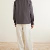 Twill Zip-Up Overshirt - BK