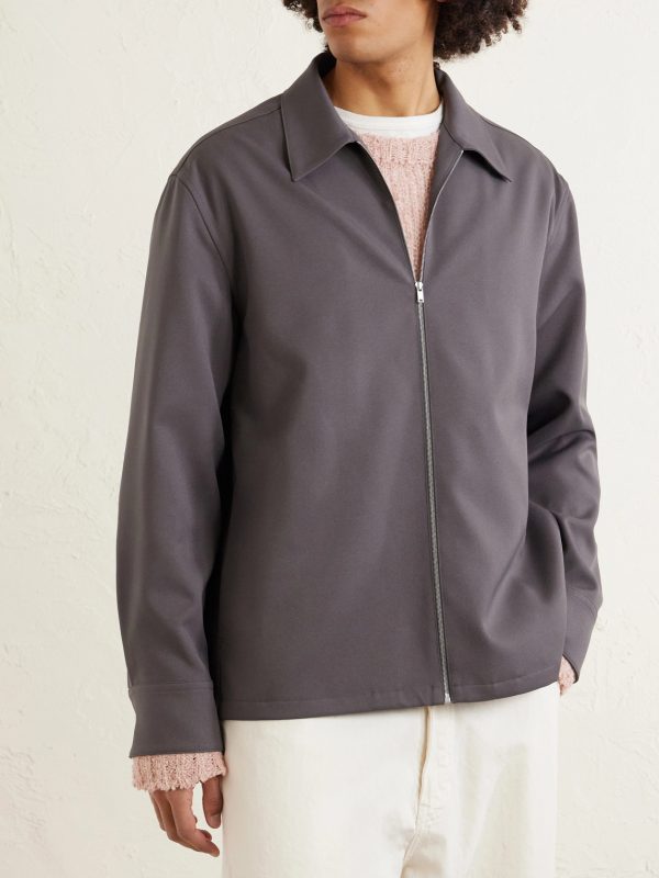Twill Zip-Up Overshirt - FR