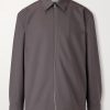 Twill Zip-Up Overshirt