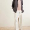 Twill Zip-Up Overshirt - OU