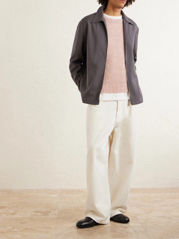 Twill Zip-Up Overshirt - OU