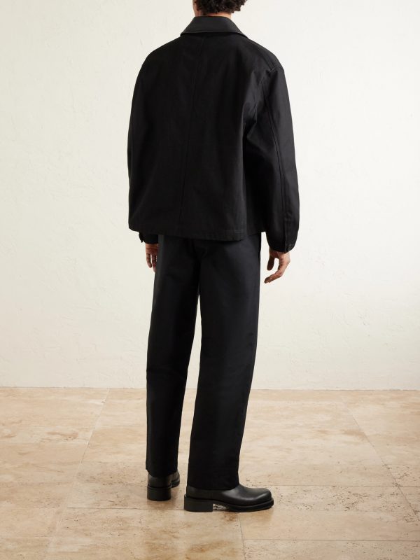 Straight-Leg Cotton Trousers - BK