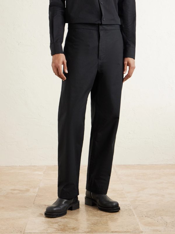 Straight-Leg Cotton Trousers - FR