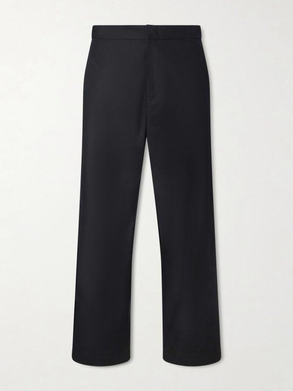 Straight-Leg Cotton Trousers
