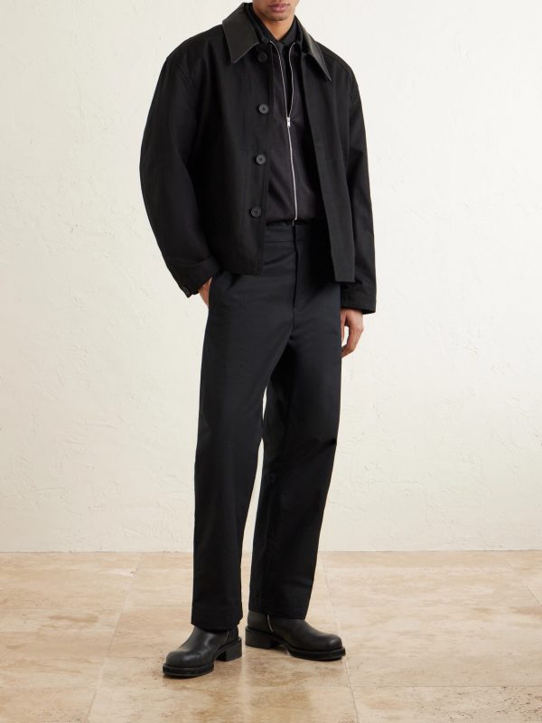 Straight-Leg Cotton Trousers - OU