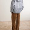 Padded Checked Silk-Blend Hooded Jacket - BK