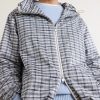 Padded Checked Silk-Blend Hooded Jacket - CU