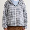 Padded Checked Silk-Blend Hooded Jacket - FR
