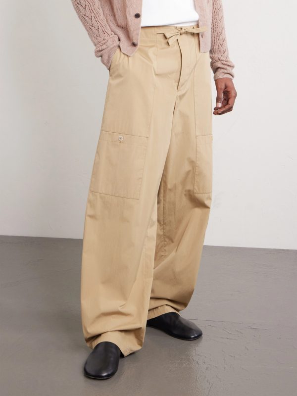 Straight-Leg Cotton Drawstring Cargo Trousers - FR Straight-Leg Cotton Drawstring Cargo Trousers - FR