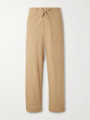 Straight-Leg Cotton Drawstring Cargo Trousers Straight-Leg Cotton Drawstring Cargo Trousers