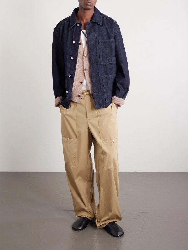 Straight-Leg Cotton Drawstring Cargo Trousers - OU Straight-Leg Cotton Drawstring Cargo Trousers - OU