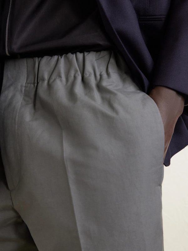 Tapered-Leg Cotton Trousers - E2 Tapered-Leg Cotton Trousers - E2